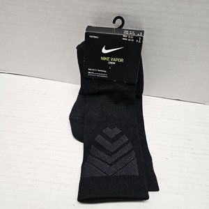 New Football Nike Black VAPOR Crew Dri Fit Socks Men 8 - 12 Max Cushion Anatomic